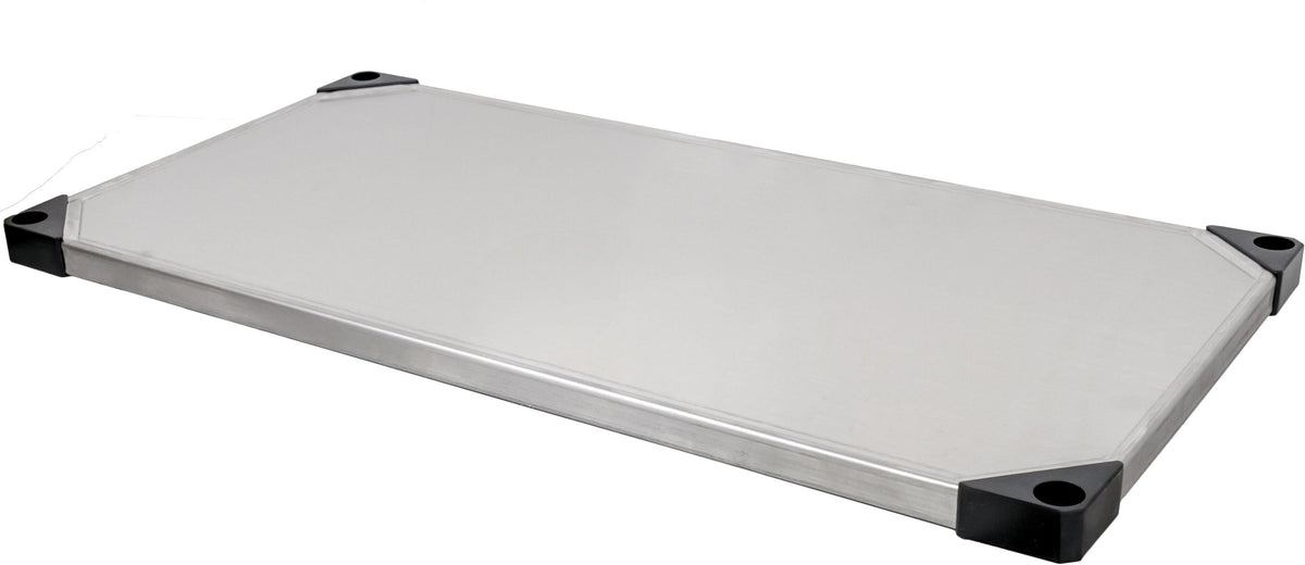 Omcan - 24″ x 36″ Stainless Steel Solid Shelf for Chrome Racks - 49137