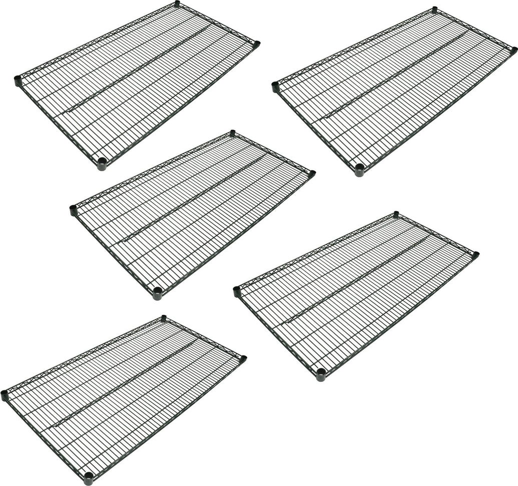 Omcan - 24″ x 48″ Black Epoxy Wire Shelf, Pack of 5 - 48098