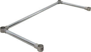 Omcan - 24” x 72” Galvanized Leg Brace For Work Table, 2/cs - 38037