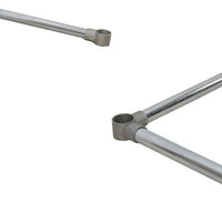 Omcan - 24” x 72” Galvanized Leg Brace For Work Table, Pack of 2 - 38037