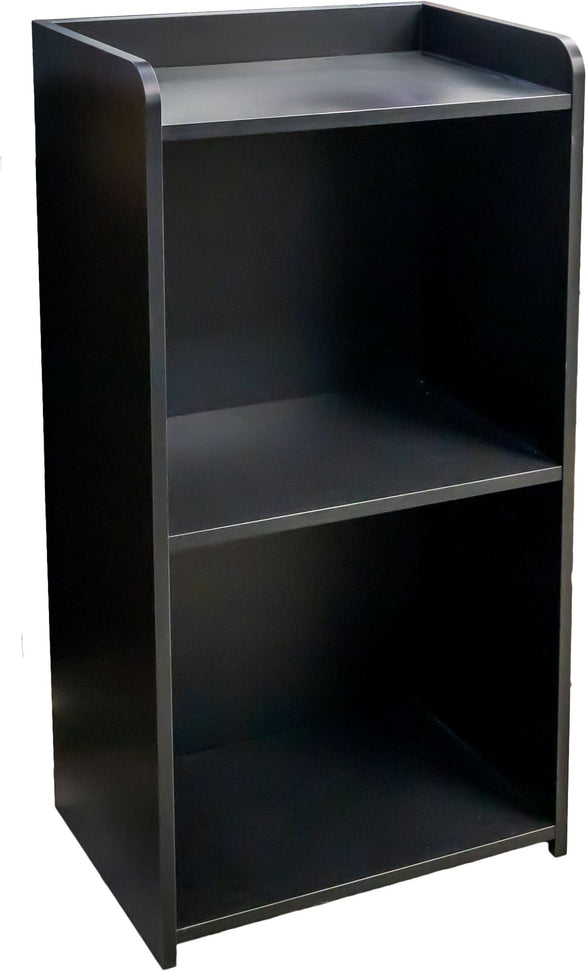 Omcan - 24.5” Black Hostess Station with Shelf & Casters - 48221