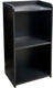 Omcan - 24.5” Black Hostess Station with Shelf & Casters - 48221