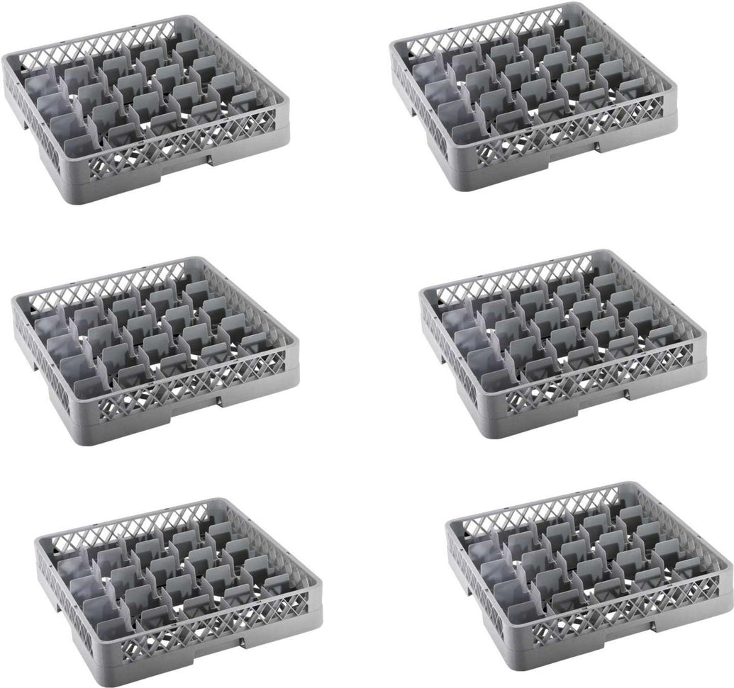 Omcan - 25 Compartment Dishwasher Glass Rack, Pack of 6 - 43502