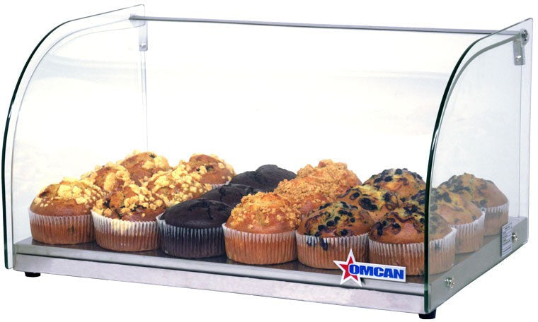 Omcan - 25 L Capacity Countertop Food Display Case with Curved Front Glass - 44370