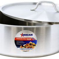 Omcan - 25 QT Stainless Steel Brazier with Cover - 80429