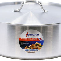 Omcan - 25 QT Stainless Steel Brazier with Cover - 80429
