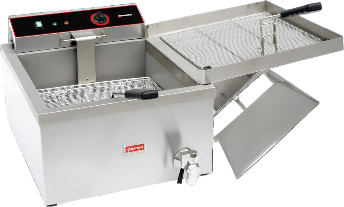 Omcan - 25 lbs Oil Capacity Countertop Electric Fryer - 48522