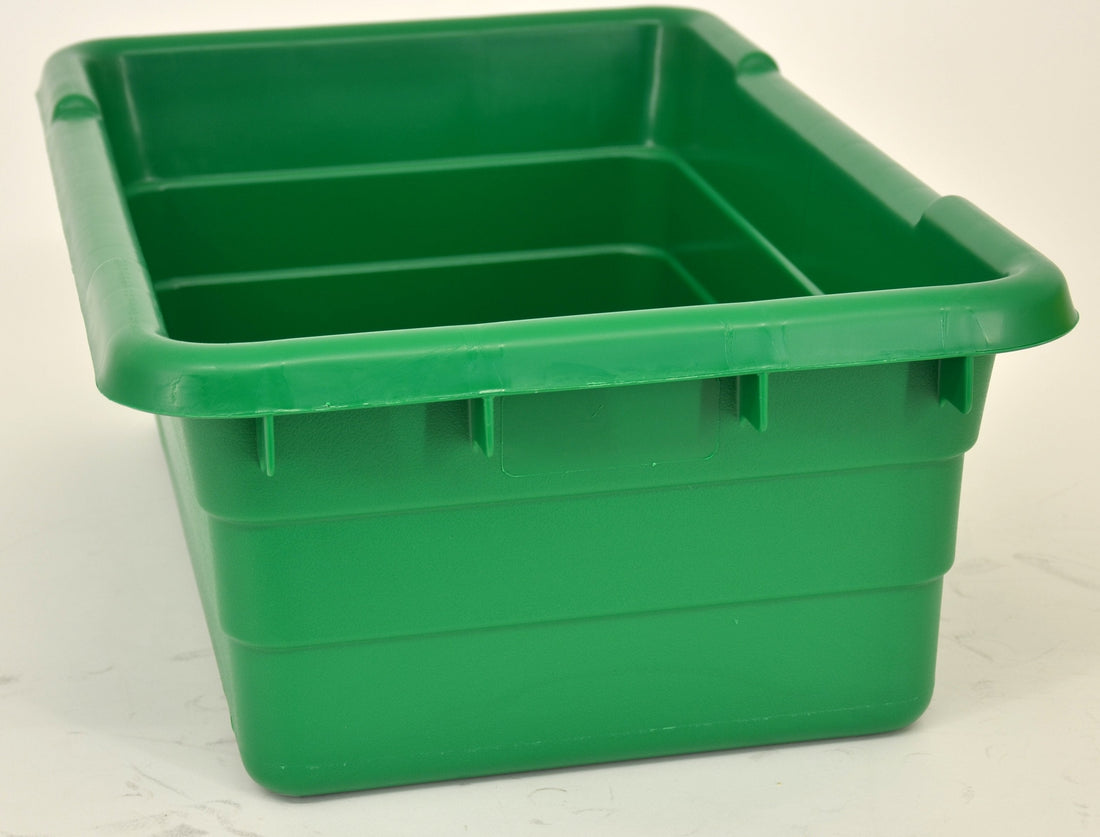 Omcan - 25″ x 16″ x 8.5" Green Stackable Meat Lug, Pack of 5 - 10937