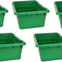 Omcan - 25″ x 16″ x 8.5" Green Stackable Meat Lug, Pack of 5 - 10937