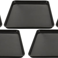 Omcan - 25.5” x 17.75” Black Fiberglass Tray, Pack of 5 - 37956