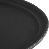 Omcan - 26" Black Oval Non-Slip Service Tray (660 mm x 559 mm) - 80107