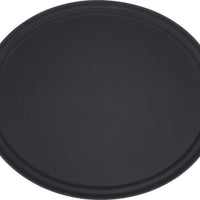 Omcan - 26" Black Oval Non-Slip Service Tray (660 mm x 559 mm), Pack of 3 - 80107