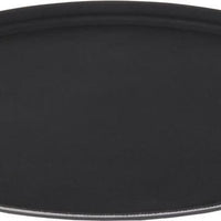 Omcan - 26" Black Oval Non-Slip Service Tray (660 mm x 559 mm), Pack of 3 - 80107