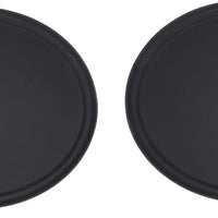 Omcan - 26" Black Oval Non-Slip Service Tray (660 mm x 559 mm), Pack of 3 - 80107