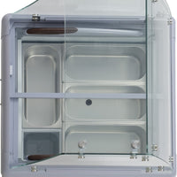 Omcan - 26″ Four Pan Gelato Dipping Cabinet with Flat Sneeze Guard and Pans - 47742