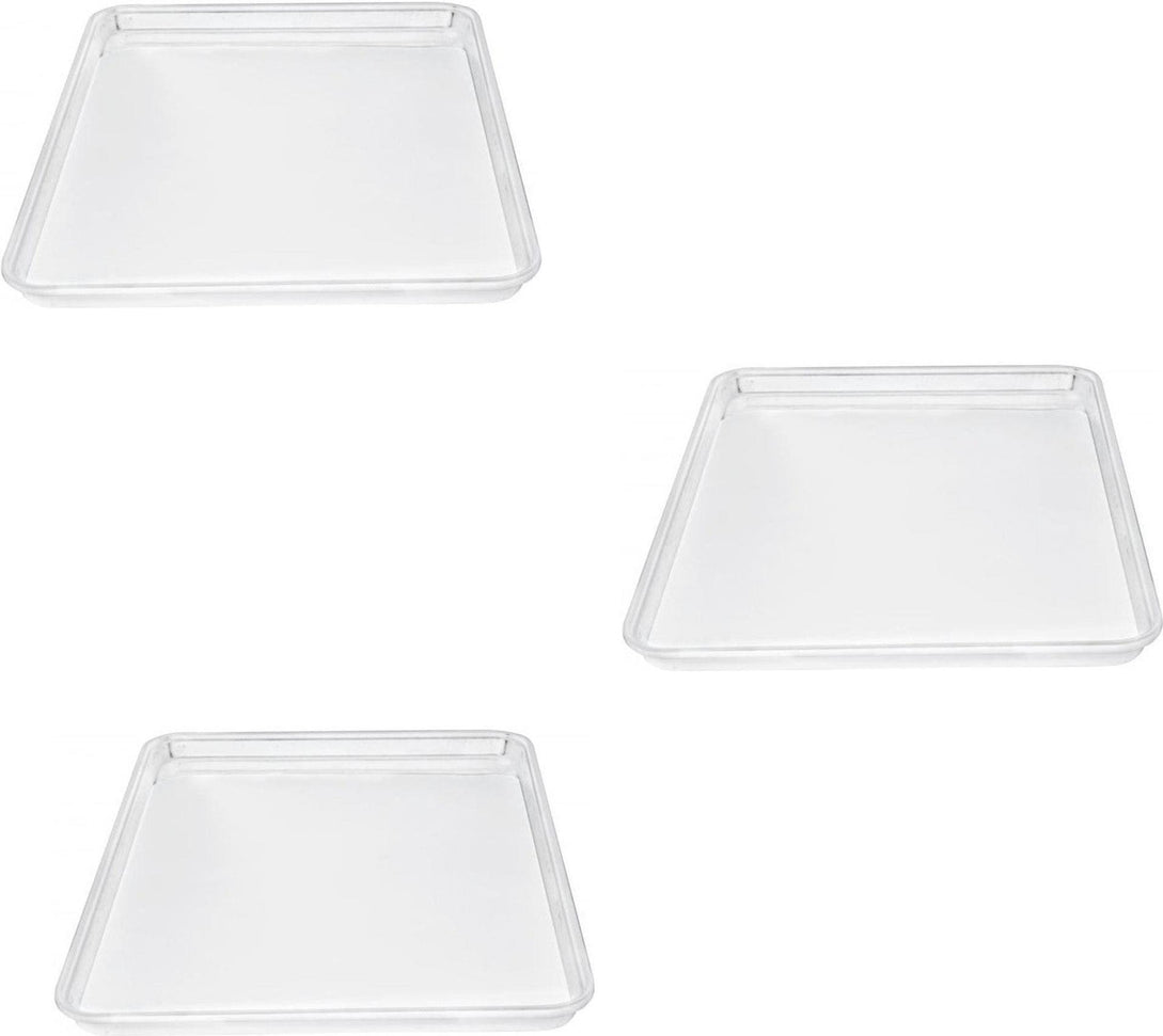 Omcan - 26″ x 18″ x 3/4″ White Fiberglass Market Tray, Pack of 3 - 43567