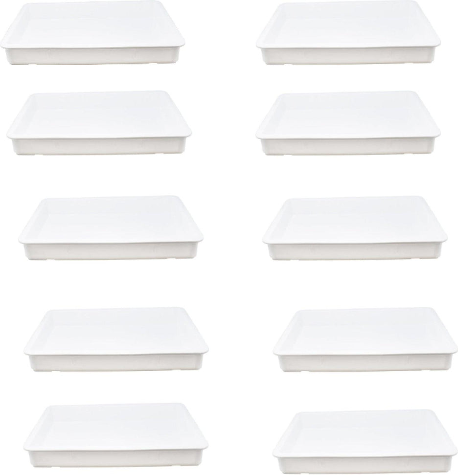 Omcan - 26" x 18" x 3.25" Stackable Pizza Dough Proofing Box, Pack of 10 - 80889 (Cover/Lid not included)