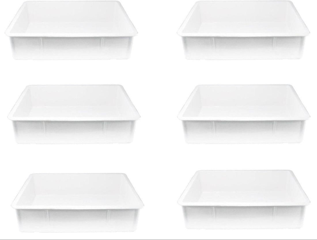 Omcan - 26" x 18" x 6" Stackable Pizza Dough Proofing Box, Pack of 6 - 80890