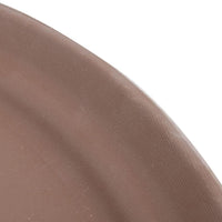Omcan - 26" x 22" Brown Oval Non-Slip Service Tray (660 mm x 559 mm), Pack of 3 - 80108