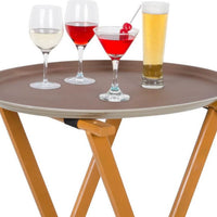 Omcan - 26" x 22" Brown Oval Non-Slip Service Tray (660 mm x 559 mm), Pack of 3 - 80108