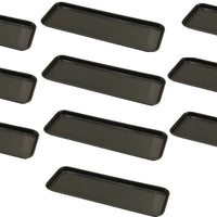 Omcan - 26” x 9” x 3/4" Black Fiberglass Tray, Pack of 10 - 85240