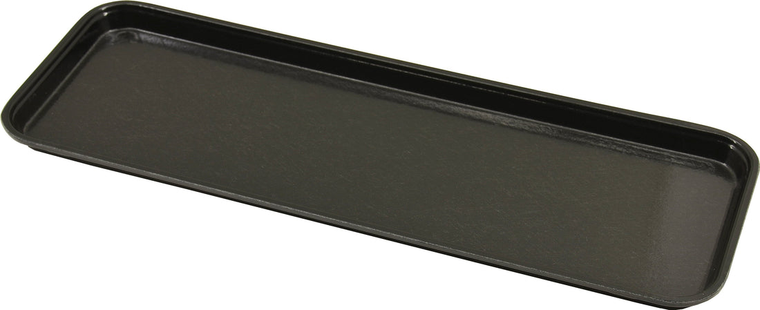 Omcan - 26” x 9” x 3/4" Black Fiberglass Tray, Pack of 5 - 85240