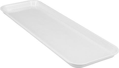 Omcan - 26″ x 9″ x 3/4″ White Fiberglass Market Tray, Pack of 5 - 85260