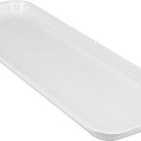 Omcan - 26″ x 9″ x 3/4″ White Fiberglass Market Tray, Pack of 5 - 85260
