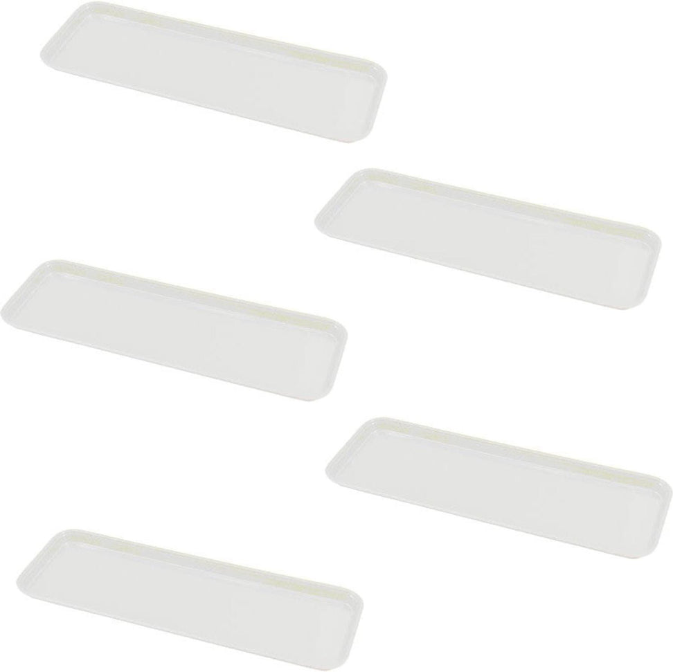 Omcan - 26″ x 9″ x 3/4″ White Fiberglass Market Tray, Pack of 5 - 85260