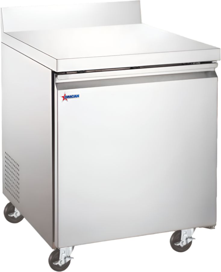 Omcan - 27" Stainless Steel Worktop Freezer With Backsplash - 50094