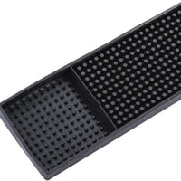 Omcan - 27" x 3.25" Black Bar Rail Spill Mat (457 x 305 mm), Pack of 20 - 80365