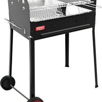 Omcan - 27.6″ x 18.9″ Stainless Steel Charcoal BBQ Grill with Stainless Steel Brazier and Panel - CE-IT-0156
