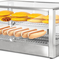 Omcan - 28” Countertop Display Warmer with Front & Rear Doors & 2 Shelves - DW-CN-0080-L