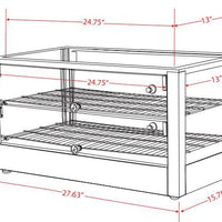 Omcan - 28” Countertop Display Warmer with Front & Rear Doors & 2 Shelves - DW-CN-0080-L