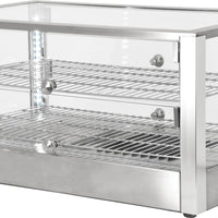 Omcan - 28” Countertop Display Warmer with Front & Rear Doors & 2 Shelves - DW-CN-0080-L