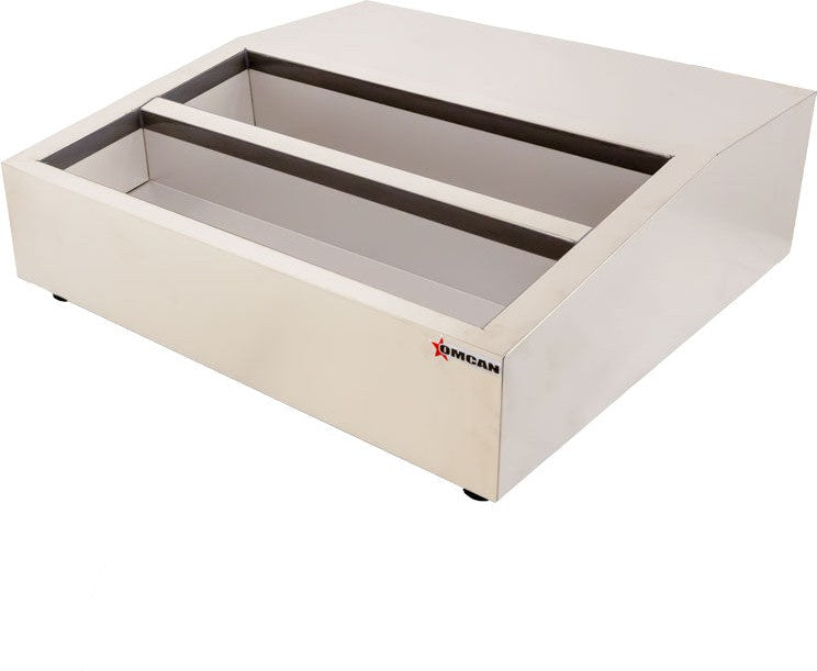 Omcan - 28″ Countertop Refrigerated Prep Rail with 8 x GN 1/6 Pans Capacity - 47862