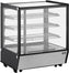 Omcan - 28″ Countertop Square Glass Refrigerated Display with 120 Liters Capacity -47107