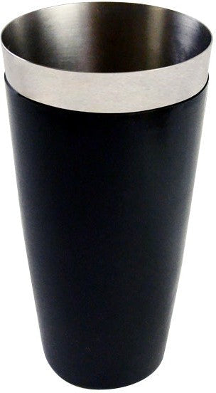 Omcan - 28 Oz Stainless Steel Bar Shaker Cup with Black PVC Exterior, Pack of 20 - 80832
