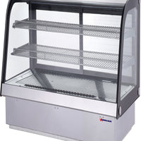 Omcan - 28" Stainless Steel Countertop Drop-in Curved Glass Refrigerated Display Showcase - 47560