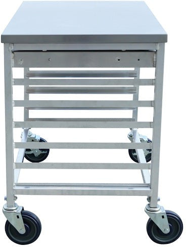 Omcan - 28.25″ x 18″ x 30″ Aluminium Meat Slicer Cart - 44722