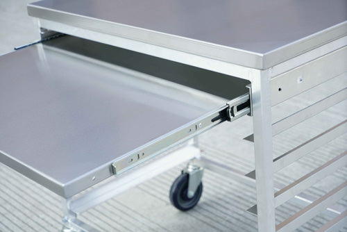 Omcan - 28.25″ x 18″ x 30″ Aluminium Meat Slicer Cart - 44722