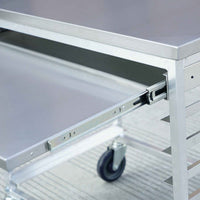 Omcan - 28.25″ x 18″ x 30″ Aluminium Meat Slicer Cart - 44722