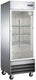 Omcan - 29″ Stainless Steel Reach in Refrigerator Single Glass Door With 23 Cu.Ft. Capacity - 51024