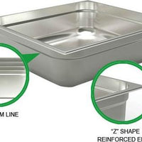 Omcan - 2.5" Deep 1/6-Size Stainless Steel Steam Table Pan, Pack of 25 - 80277