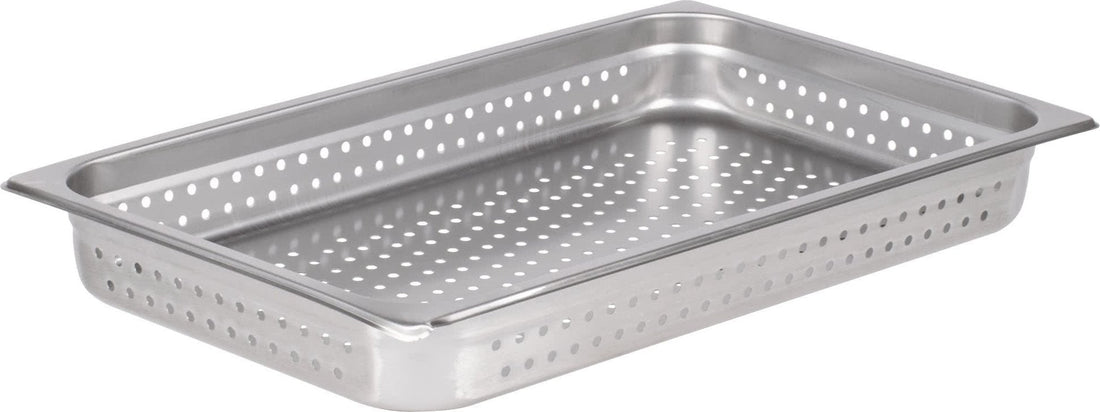 Omcan - 2.5" Deep Full Size Perforated Steam Table Pan, Pack of 10 - 85188