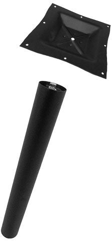 Omcan - 3" D x 28.5" H Black Column with Square Top Spider, Pack of 4 - 43206