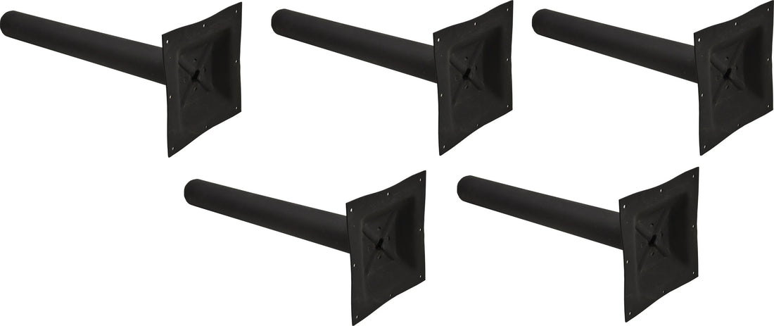 Omcan - 3" D x 28.5" H Black Column with Square Top Spider, Pack of 4 - 43206