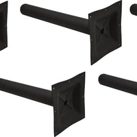 Omcan - 3" D x 28.5" H Black Column with Square Top Spider, Pack of 4 - 43206