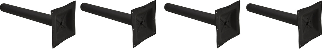 Omcan - 3" D x 40" H Black Column with Square Top Spider, Pack of 4 - 43509