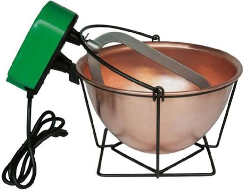 Omcan - 3 L Hand Mixer with Copper Pot & Painted Steel Wire Support - 47318